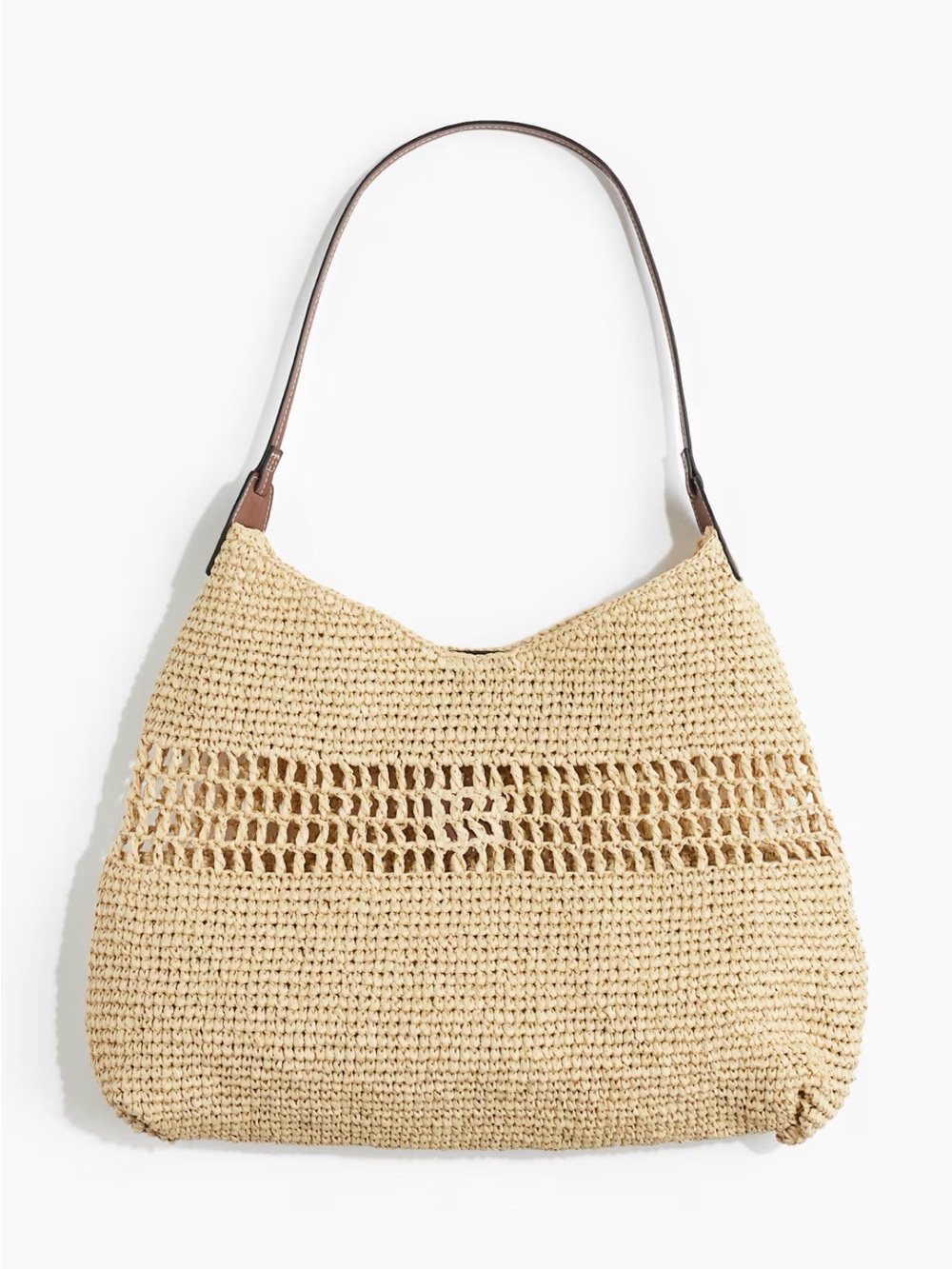H&M Straw Shoulder Bag Beige NWT